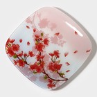 Тарелка стеклянная обеденная Доляна «Сакура», 25×25 см - Фото 2