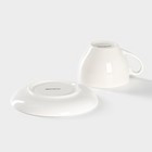 Чайная пара фарфоровая Доляна «Лаванда», 2 предмета: чашка 250 мл, блюдце d=15 см, цвет белый - фото 4311617