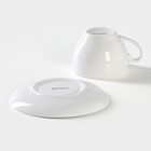 Чайная пара фарфоровая Доляна «Зайка», 2 предмета: чашка 250 мл, блюдце d=15 см, цвет белый - фото 4311625