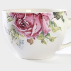Чайная пара фарфоровая Доляна «Роза», 2 предмета: чашка 250 мл, блюдце d=15 см - Фото 4