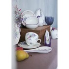 Сервиз фарфоровый чайный Доляна «Лаванда», 12 предметов: 6 чашек 250 мл, 6 блюдец d=15 см, цвет белый - Фото 10