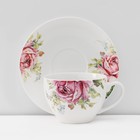 Сервиз фарфоровый чайный Доляна «Роза», 12 предметов: чашка 250 мл, блюдце d=15 см - Фото 3