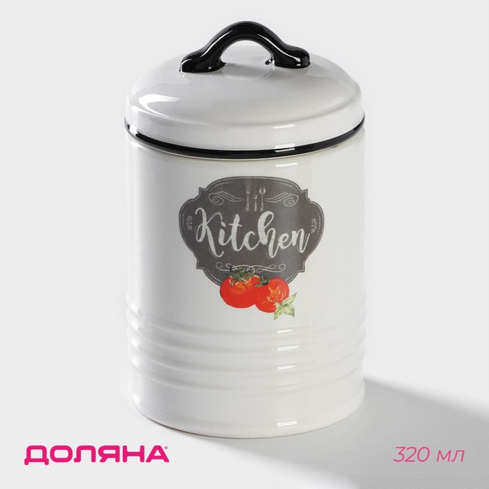 Сахарница Доляна «Гурман», 320 мл, белая - Фото 1