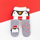 Набор новогодних детских носков Крошка Я «Пингвин», 2 пары, 10-12 см - Фото 1