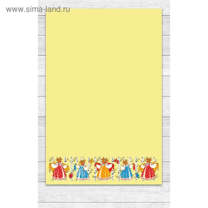Полотенце «Хоровод» 39х60 см, цвет жёлтый - Фото 1