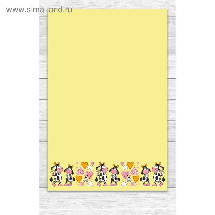 Полотенце «Парочка» 39х60 см, цвет жёлтый - Фото 1