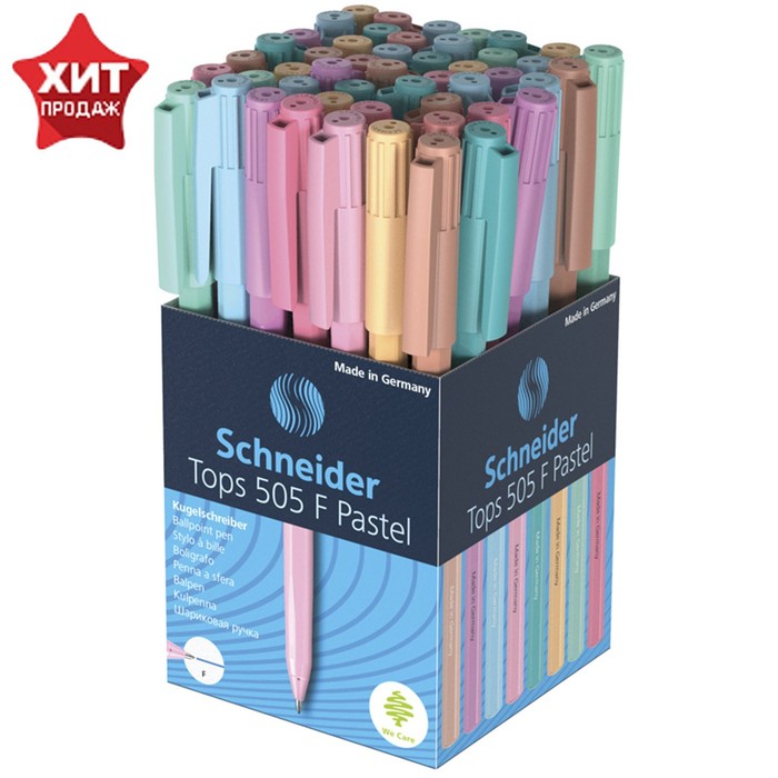 Ручка шариковая Schneider. Tops 505 F, синий стержень, узел 0.8 мм, МИКС - Фото 1