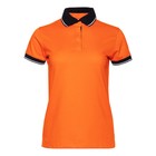 Рубашка женская, размер 48, цвет оранжевый/чёрный - фото 298649991