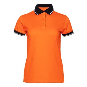 Рубашка женская, размер 48, цвет оранжевый/чёрный