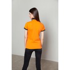 Поло женское, размер 48, цвет оранжевый/чёрный - Фото 5