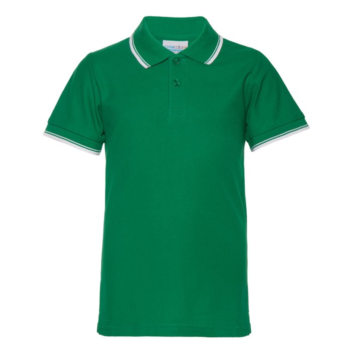 Рубашка поло детская, размер 12 лет, цвет зелёный