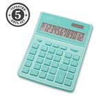 Калькулятор настольный Citizen "SDC-444XRGNE", 12-разрядный, 155 х 204 х 33 мм, двойное питание, бирюзовый - фото 9052123