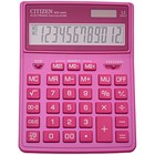Калькулятор настольный Citizen "SDC-444XRPKE", 12-разрядный, 155 х 204 х 33 мм, двойное питание, розовый - фото 9052128