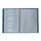 Набор папок А5, 20 вкладышей, Calligrata, карман на корешке, синие, 3 штуки - Фото 3