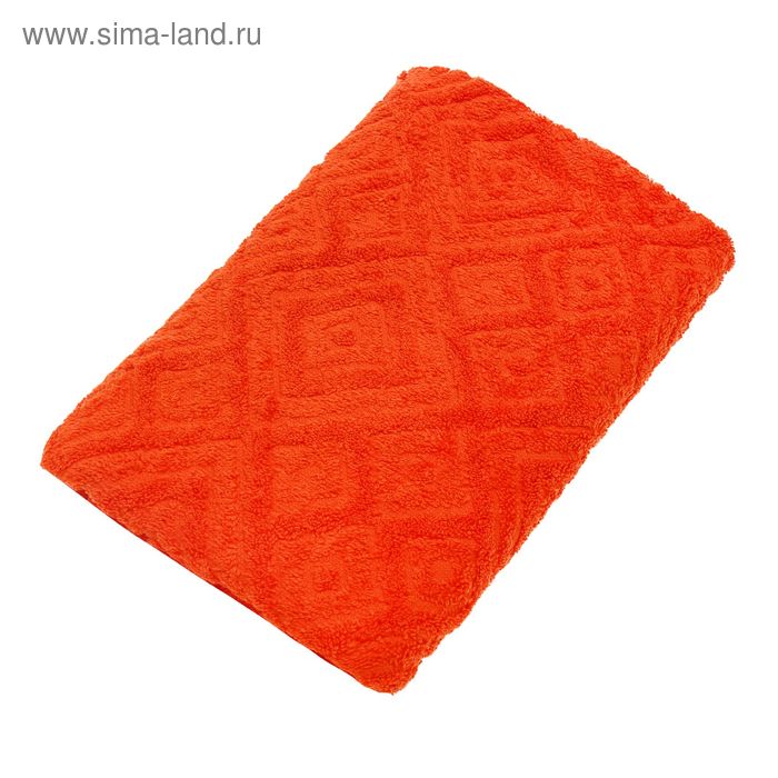 Полотенце махровое "Итума", цвет морковный, 380 гр/м2 - Фото 1