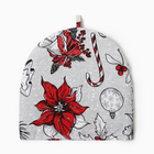 Грелка на чайник Доляна «Новогоднее настроение» 28×28 см, 100% хл., 164 г/м² - Фото 2