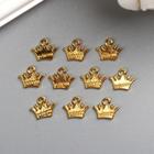 Подвеска "Корона принцессы" 1х1,2 см цвет золото - Фото 1