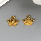 Подвеска "Корона принцессы" 1х1,2 см цвет золото - Фото 2
