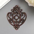 Декоративный элемент, цвет бронза (комплект 4 шт) - фото 24532472