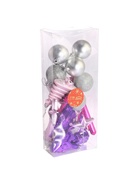 Ёлочные игрушки «Вечер чуда», шары новогодние, набор 18 шт., серебристый/сиреневый - Фото 14