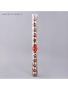 Ёлочные игрушки «Вертикаль», шары новогодние, d=4 см, набор 12 шт., коричневый - Фото 3