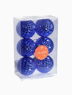 Ёлочные игрушки «Сетка», шары новогодние, набор 6 шт., d=6 см, синий - Фото 6