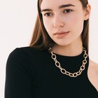 Колье «Цепь» крупные звенья с рисунком, цвет золото, 50 см - Фото 3