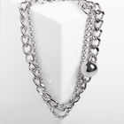 Колье «Цепь» маятник со сферой, цвет серебро, 44 см 5220841