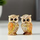 Фигурка полистоун «Филин беж с оранжевыми крыльями», 5×2.8×3 см, МИКС - Фото 1