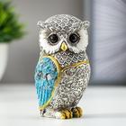 Набор фигурок полистоун «Семь серых филинов с синими крыльями», 7 шт. - Фото 2