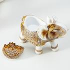 Фигурка-шкатулка для украшений полистоун «Белый слон с попоной из арабского ковра», 17.5×17.5×6.3 см - Фото 7