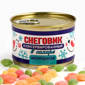 Монпансье «Снеговик консервированный»: со вкусом тутти-фрутти, 100 г