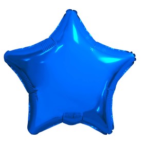 Шар фольгированный 19", звезда, цвет синий