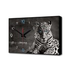 Часы-картина настенные, интерьерные "Леопард", плавный ход, 57 х 35 х 4 см - фото 318368215