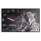 Часы-картина настенные, интерьерные "Леопард", плавный ход, 57 х 35 х 4 см - фото 10066804