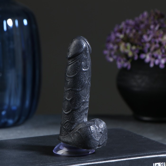Фигурное мыло "Фаворит" на присоске 13см, черное - Фото 1
