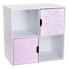 Стеллаж с дверцами Little Princess, 60 × 60 см, цвет белый - Фото 4