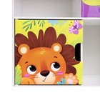 Стеллаж с дверцами «Весёлые животные», 60 × 60 см, цвет белый - Фото 7