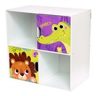 Стеллаж с дверцами «Весёлые животные», 60 × 60 см, цвет белый - Фото 9