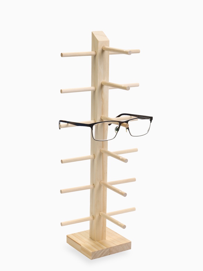 Подставка под очки, 5 мест, h=36 см, дерево, бежевая - Фото 1