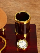 Набор настольный 4 в 1, органайзер с визитницей, красное дерево - Фото 4