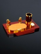 Набор настольный 4 в 1, органайзер с визитницей, красное дерево - Фото 5