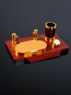 Набор настольный 4 в 1, органайзер с визитницей, красное дерево - Фото 7