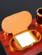 Набор настольный 4 в 1, органайзер с визитницей, красное дерево - Фото 8