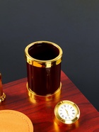 Набор настольный 4 в 1, органайзер с визитницей, красное дерево - Фото 9