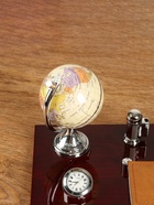 Набор настольный, органайзер 6 в 1 с визитницей и часами, красное дерево - Фото 8