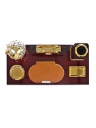 Набор настольный, органайзер 6 в 1 (блок для бумаг, подставка для печати, карандашница, часы, визитница, глобус) - Фото 16