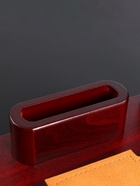 Набор настольный, органайзер 6 в 1 с визитницей и часами, красное дерево - Фото 12