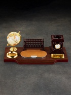 Набор настольный, органайзер 6 в 1, с визитницей и часами, вишня - Фото 14