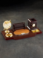 Набор настольный, органайзер 6 в 1, с визитницей и часами, вишня - Фото 14